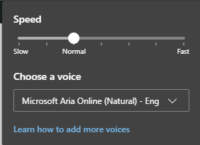 Microsoft Edge - Read aloud
