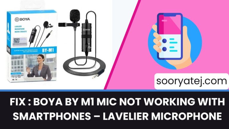 FIX Boya BY M1 Mic not working with Mobiles