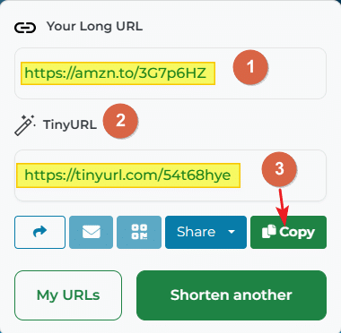 Shorten URL - Tiny URL
